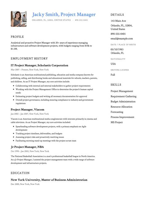 Project Management Resume