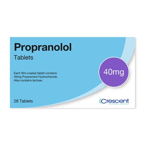 Propranolol 40 mg usage