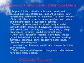 Propranolol Vivid Dreams