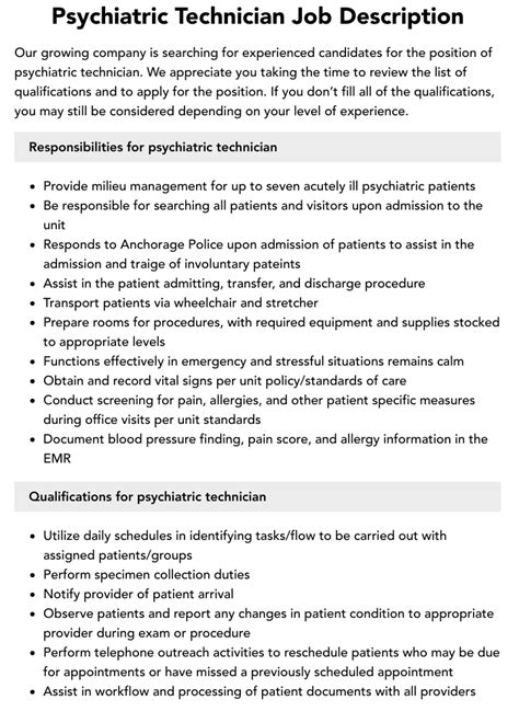 Psych Tech Jobs Near Me