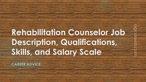 Rehab Jobs Skills