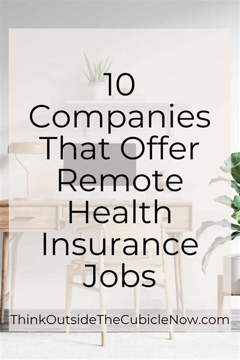 Remote health insurance jobs