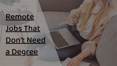 Remote jobs no experience no degree