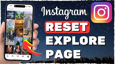 Reset Instagram Explore page on mobile device