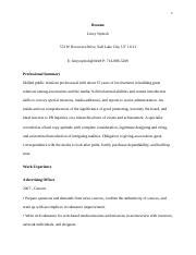 Resume and Cover Letter