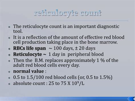 Reticulocyte Count Conclusion