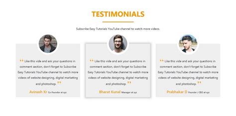 Reviews and testimonials