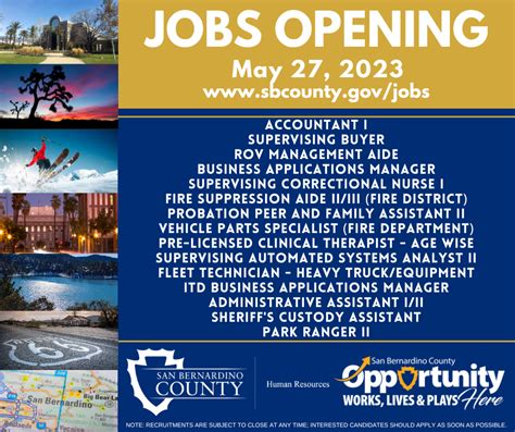 San Bernardino County Job Opportunities