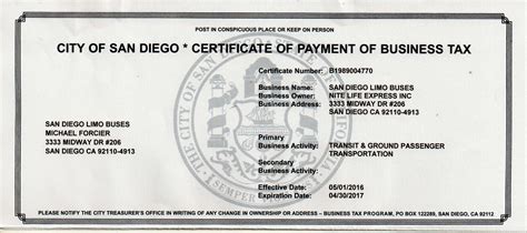 San Diego Business License