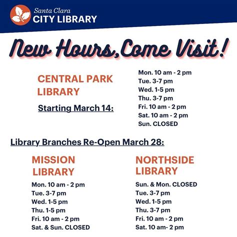 Santa Clara Library Hours