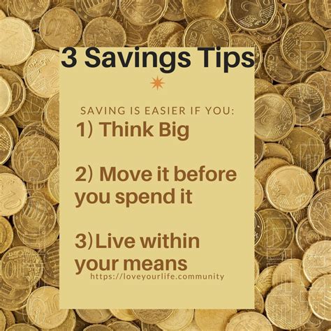 Savings Tips