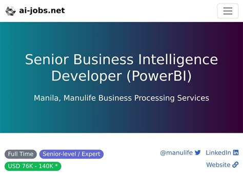 Senior Business Intelligence Developer