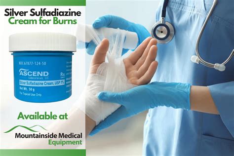 Silver sulfadiazine cream for burns treatment