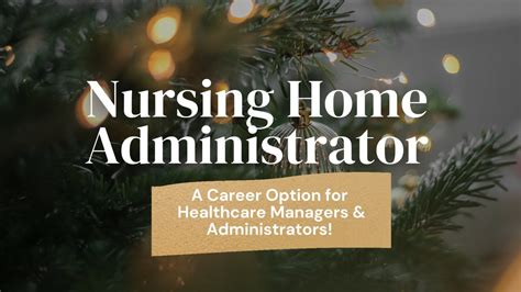 Skilled Nursing Facility Administrator Career