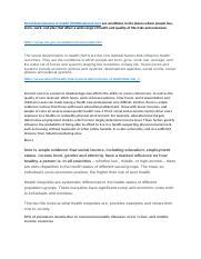 Social determinants