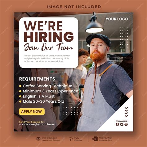 Social media for barista jobs