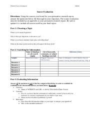 Source Evaluation