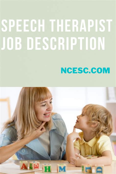 Speech Therapy Job Requirements