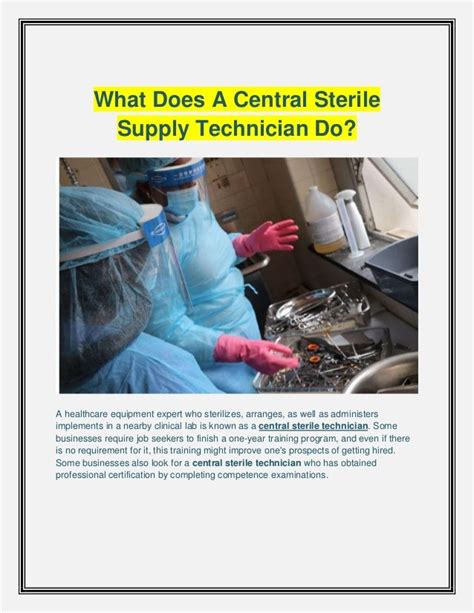 Sterile Processing Technician Roles