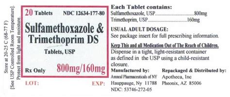 Dosage Guide for Sulfamethoxazole TMP DS