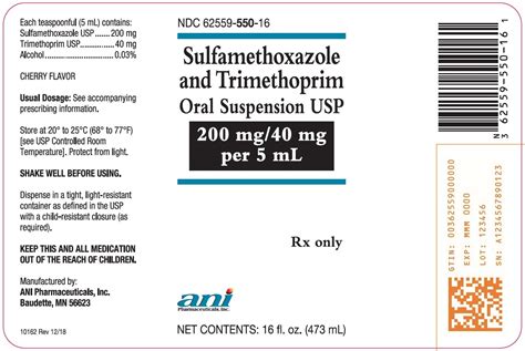 Sulfamethoxazole Trimethoprim Dosage