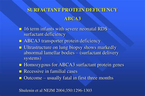 Surfactant deficiency