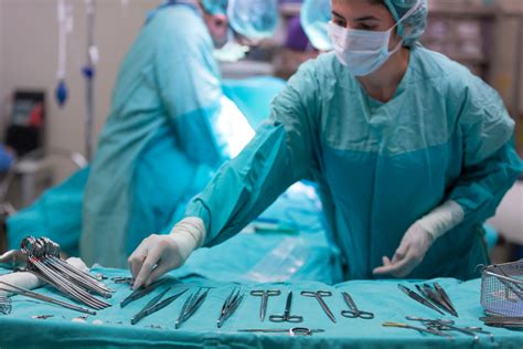 Surgical Technologist Preparing the Operating Room