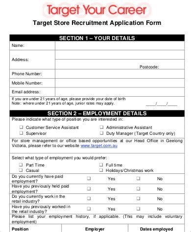 Target Employment Application Email