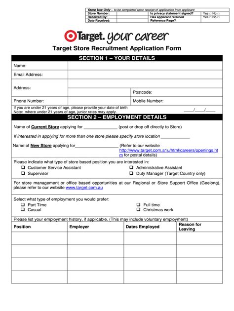 Target Employment Application Status