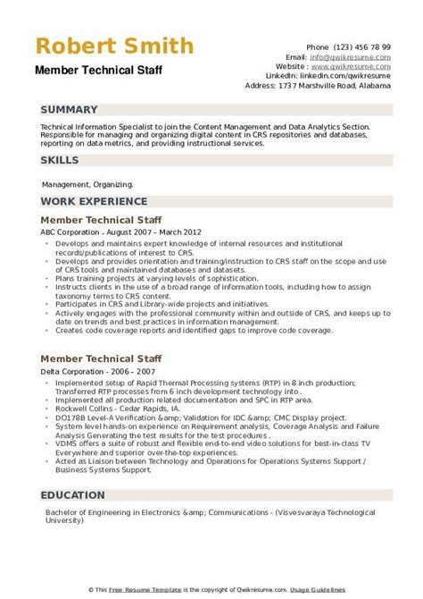 Technical Staff Member