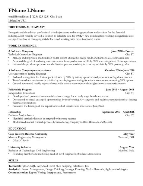 Temp agency resume