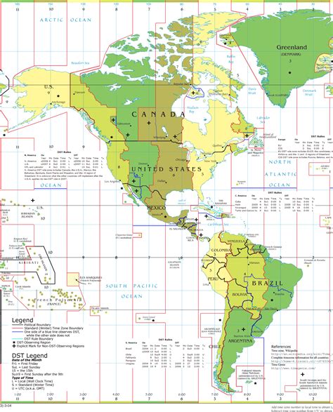 Time zones in the Americas