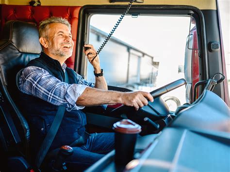 Truck driver on the road