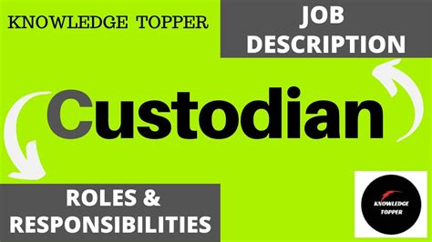 Types of custodian jobs