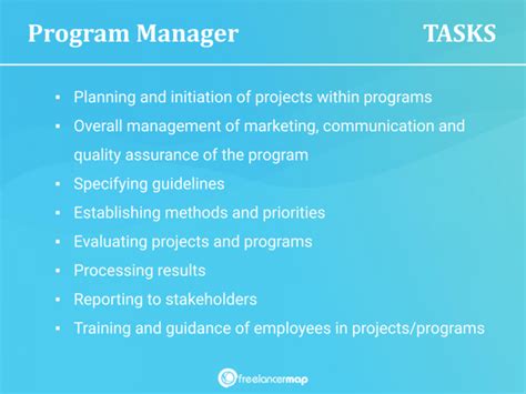 Types of program manager jobs
