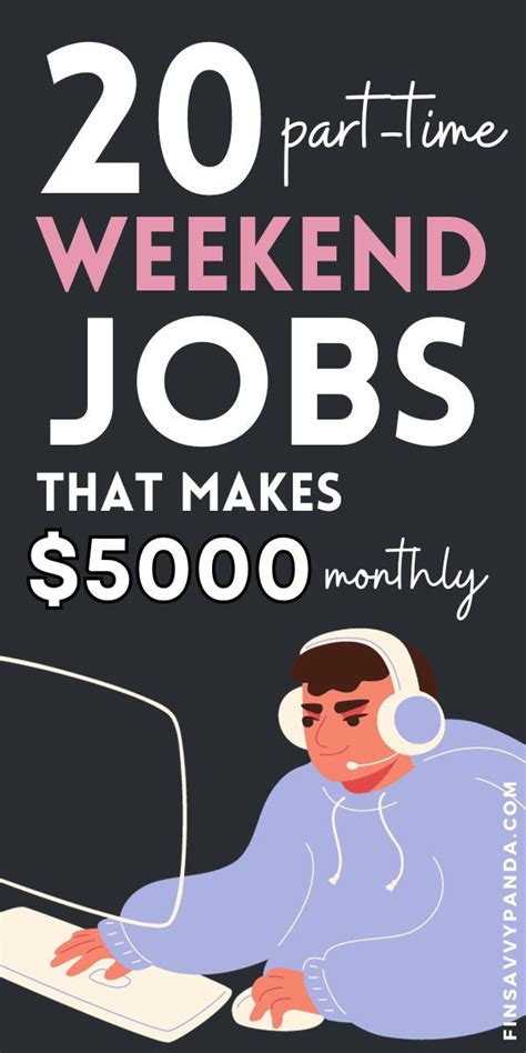 Types of Saturday jobs