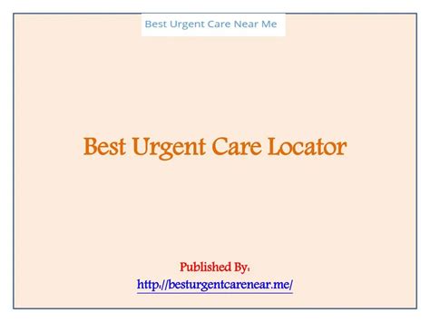 Urgent Care Locator Tool