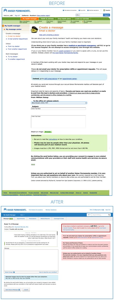Using Kp.Org Message Center