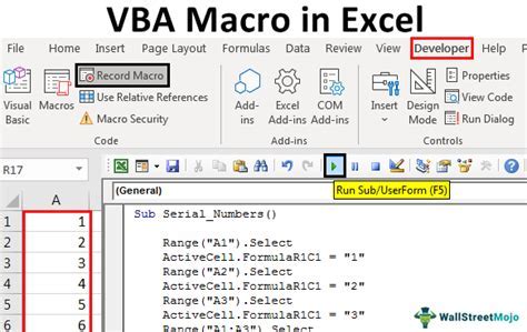vba macros in excel
