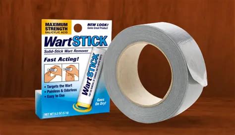 Duct tape for wart removal