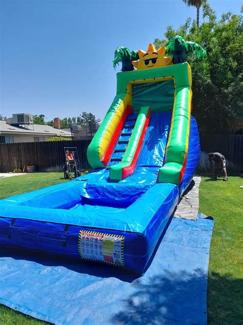 Water slides at a Fresno water park
