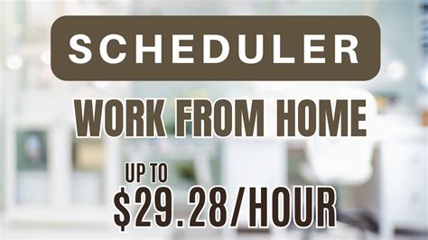Work from home scheduling jobs