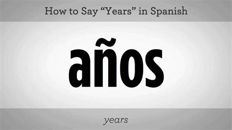 Year in Spanish FAQ